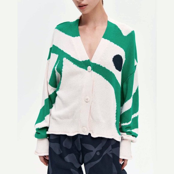 Marimekko Sweaters - Marimekko Beyla Viita oversized knit cardigan sweater